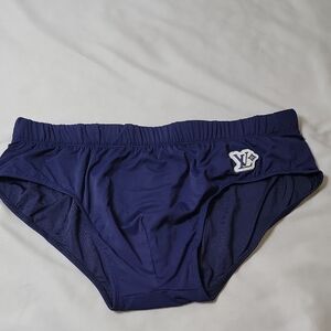 Louis Vuitton Signature Navy and White Logo Swim Briefs